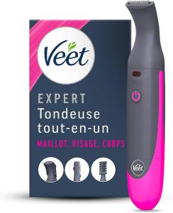 Image Tondeuse Femme Veet Expert - IP67 - Maillot, Visage et Sourcils - Gris/Rose à 22,38€