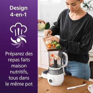 Image Coffret Robot cuiseur-vapeur et mixeur Philips Avent SCF883/20 - Blanc à 109,99€