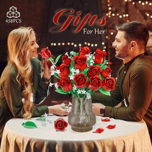 Image Bouquet De Fleurs Romantic Rose 33601 - 458PCS à 28,40€