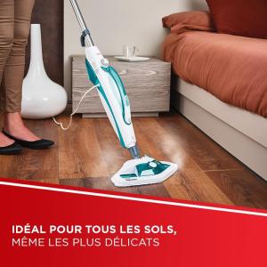 Image Balai Vapeur 2-en-1 Polti Vaporetto SV450 Double - 0,3 l - Bleu Clair et Blanc à 89€
