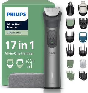 Image Tondeuse tout-en-un Philips MG7961/15 Multigroom série 7000 - 17 accessoires - Inox à 59,99€