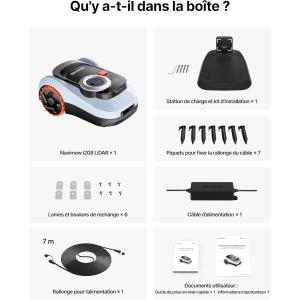 Image Robot Tondeuse NAVIMOW Segway i208 LiDAR - Gris à 1099€
