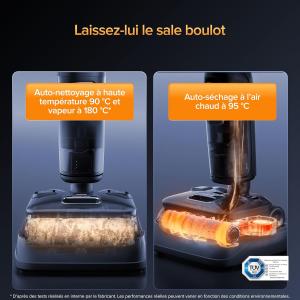 Image Aspirateur laveur vapeur roborock F25 Ultra - Noir à 649,00€