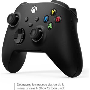 Image Manette Xbox Sans Fil Series X/S Carbon Black - Noir à 42,43€