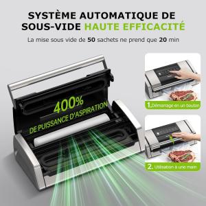 Image Machine Sous Vide Alimentaire Bonsenkitchen VS5100 – Gris 110,49€