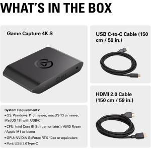 Image Carte de capture Elgato 4K S - Noir à 149,99€