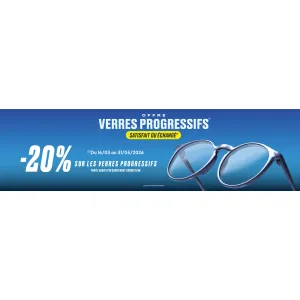 Image 20% de remise sur les Verres progressifs