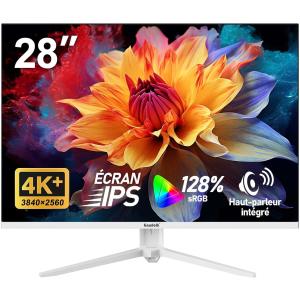 Image Moniteur Gawfolk 28 Pouces UHD 4K - Blanc à 128,60€