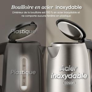Image Bouilloire COSORI 1,7L 2200W - Argent à 26,59€