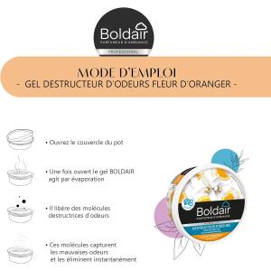 Image Désodorisant Boldair Gel destructeur d'odeur - Fleur d'Oranger à 6,12€