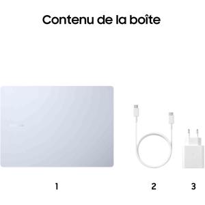 Image PC portable 14" Samsung Galaxy Book4 Edge (Snapdragon X, RAM 16Go, SSD 512Go) - Gris Glacier à 699,00€