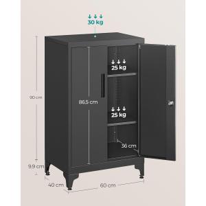 Image Caisson de bureau SONGMICS OMC012B01 - Noir Mat à 76,49€