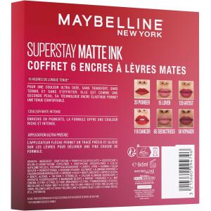 Image Coffret rouges à lèvres Maybelline Superstay Matte Ink - Coffret à 28,04€