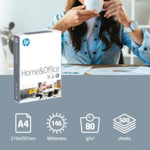 Image Pack 5x500 Papier HP Home and Office A4 80g/m² - Blanc à 29,09€