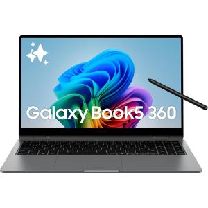 Image PC portable 15,6" Samsung Galaxy Book5 360 (Ultra7, RAM 16Go, SSD 1To) - Anthracite à 1 299,00€