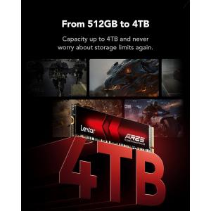 Image SSD interne Lexar ARES 1To - Noir à 149,99€