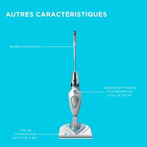 Image Balai vapeur BLACK+DECKER FSM1616-QS - Blanc à 76,50€