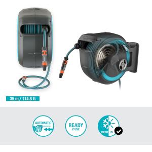 Image Dévidoir mural Gardena RollUp XL 35m - Turquoise à 175,99€