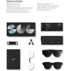 Image Lunettes AR RayNeo Air 4 Pro - Noir à 298,99€