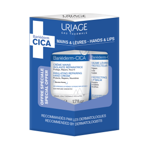 Image Coffret Uriage Bariéderm Crème Mains 50ml + Cica-Lèvres 15ml - null à 11,50€