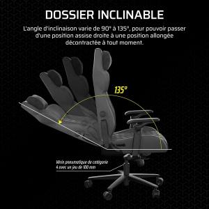 Image Fauteuil gaming Corsair TC500 Luxe - Shadow à 399,90€