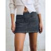 Image Jupe-short Bershka jean taille haute - Marine à 20,99€