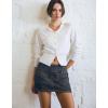 Image Jupe-short Bershka jean taille haute - Marine à 20,99€