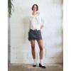 Image Jupe-short Bershka jean taille haute - Marine à 20,99€