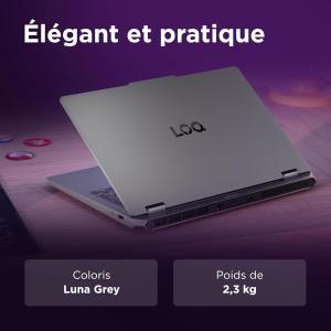 Image PC portable 15" gaming Lenovo LOQ Essential 15IRX11 (i5, RAM 16Go, SSD 512Go, RTX5050) - Gris à 899,99€