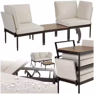 Image Salon de jardin Tectake Magaluf - Anthracite/Gris - 269,99€