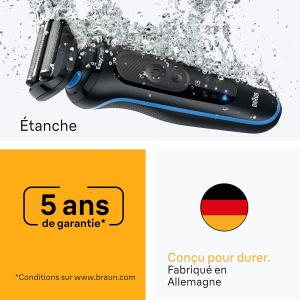 Image Rasoir électrique Braun Series 5 52-B1200SI - Bleu à 73,99€