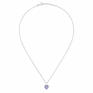 Image Collier CLEOR Argent 925/1000 et Oxyde Violet - Violet à 68€