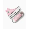 Image Chaussure high top Converse Chuck Taylor All Star Lift Double Stack Platform Canvas - Rose clair méduse/Écru à 47,99€