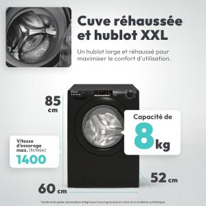 Image Lave-linge hublot CANDY CS 148TMBBE/FR - Noir à 222,93€