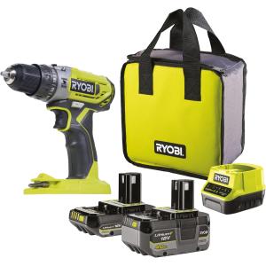 Image Perceuse-visseuse à percussion RYOBI R18PD2-242S - Vert & Anthracite à 124,99€