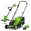 Image Tondeuse et coupe-bordure Greenworks POWERALL GD24LM33LT25K4 - Vert à 199,99€