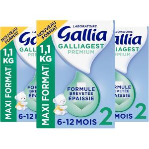 Image Lait en Poudre Laboratoire Gallia Galliagest Premium 2ème Âge - 1,1kg (Lot de 3) à 51,10 €