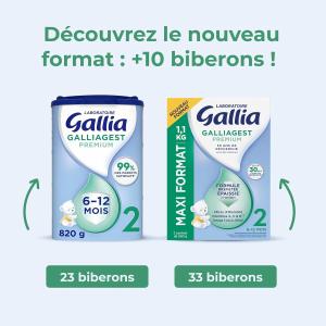 Image Lait en Poudre Laboratoire Gallia Galliagest Premium 2ème Âge - 1,1kg (Lot de 3) à 51,10 €