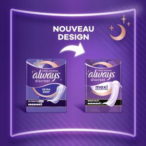 Image Serviettes Always Discreet Extra Secure Ultimate Night - 48 unités à 22,95 €