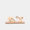 Image Sandales Fille à paillettes et fleurs LH - Jaune Or - 13,99€
