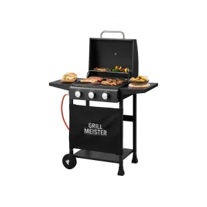 Image Barbecue à gaz GRILLMEISTER 3 brûleurs - Noir à 108,99€