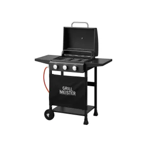 Image Barbecue à gaz GRILLMEISTER 3 brûleurs - Noir à 108,99€