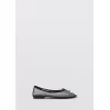 Image Ballerines Femme Mango en maille filet imprimé animal - Noir à 15,99€
