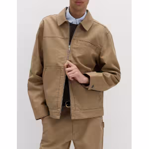 Image Veste Homme Harrington M&S en toile coloris Toffee à -40%
