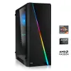 Image PC Gamer AMD Ryzen 5 5500 RX9060, SSD 480Go, RAM 16Go - Noir à 755,29€