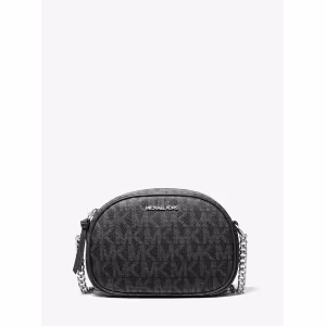 Image Sac à bandoulière Michael Kors Jet Set ovale à logo Signature - Noir à 110€