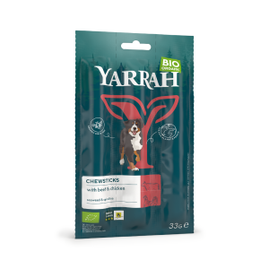 Image Bâtonnets à mâcher Yarrah au bœuf Bio pour chien - Bio à 1,99€