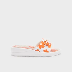 Image Mules Femme New Massage - Blanc / Orange à 23,40€