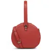 Image Sac trotteur rond Candy Caviar - Safran ou Rouge à 55€