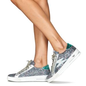 Image Baskets basses femme Semerdjian MAYA - Argenté / Vert à 145€